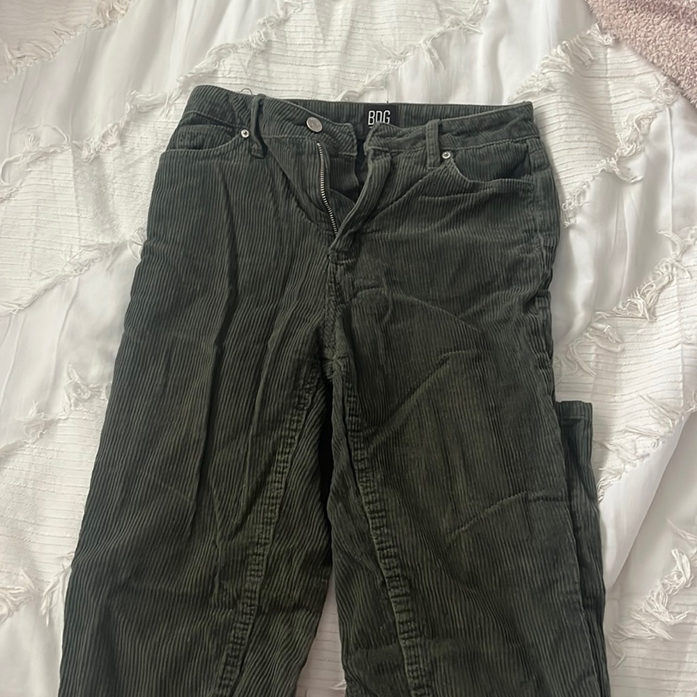 BDG green velvet pant